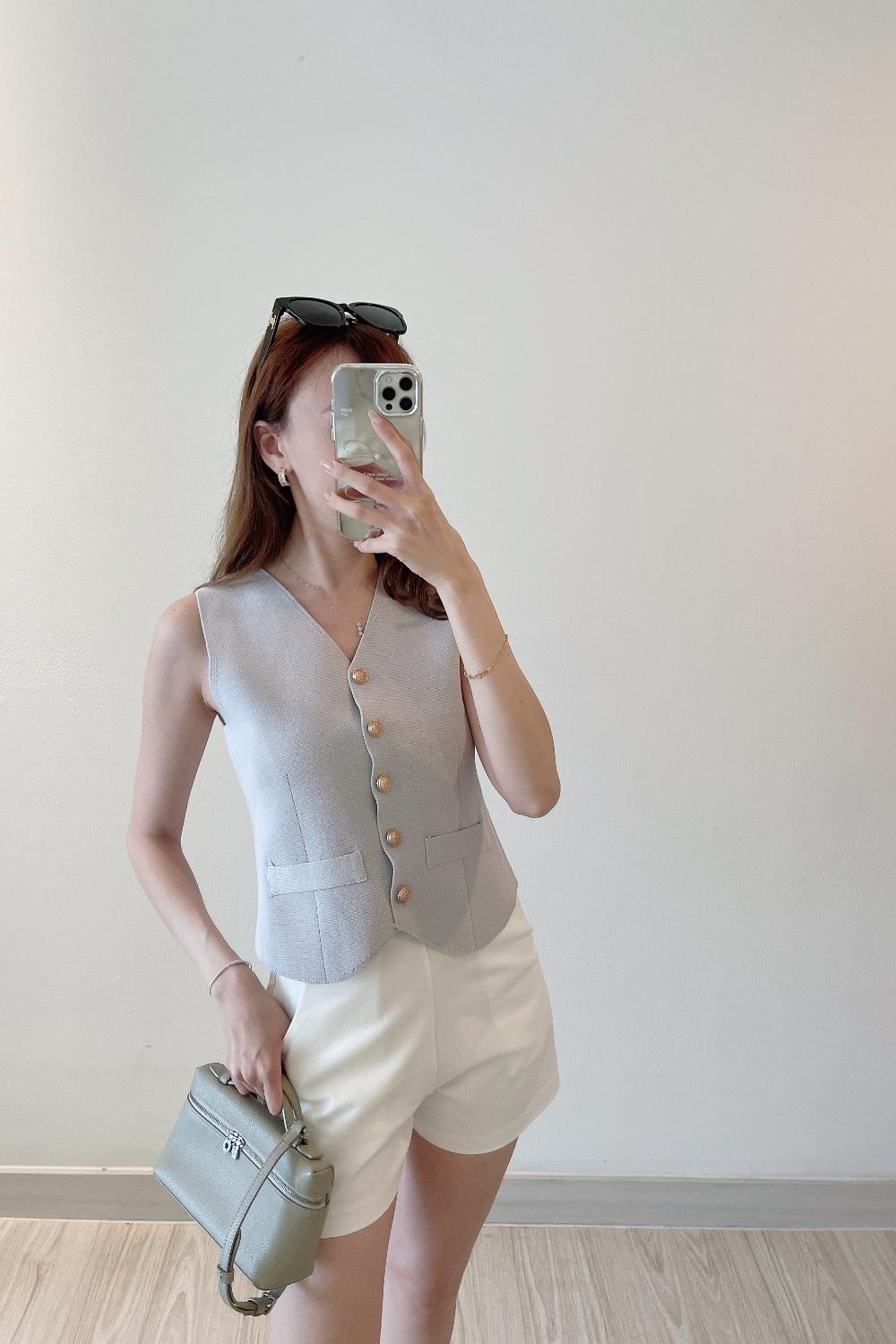 Thai fine knit classy vest (2 colours)