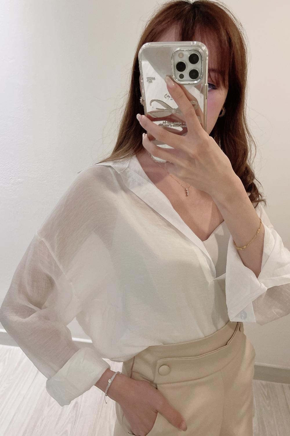 Thai semi sheer shirt (2 colors)