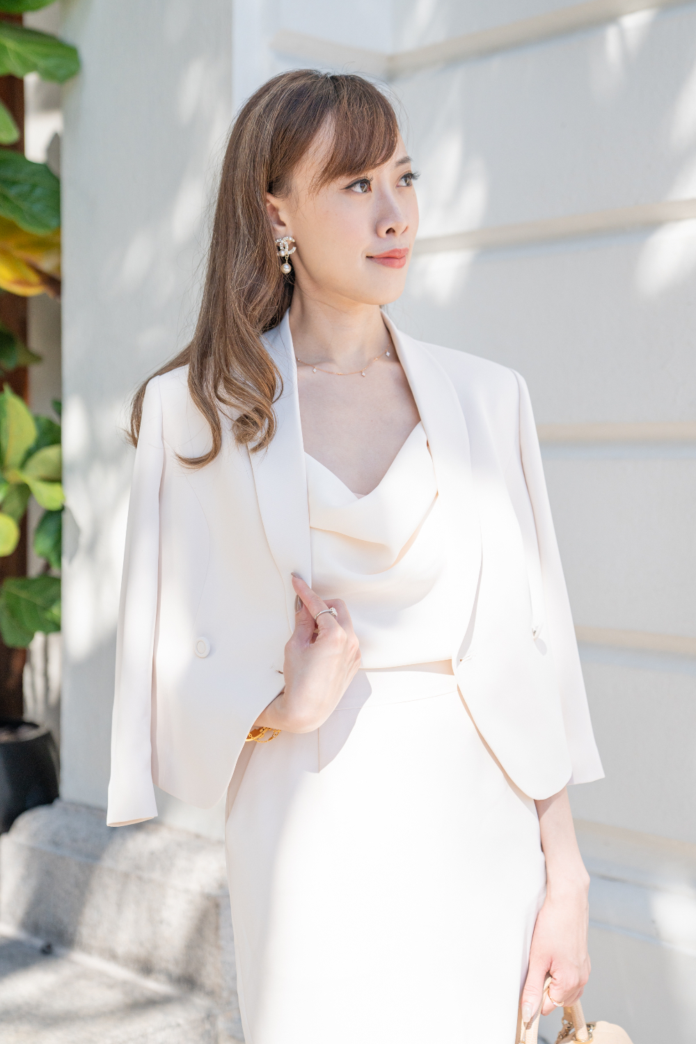 HESTIA’S premium shawl lapel short blazer 